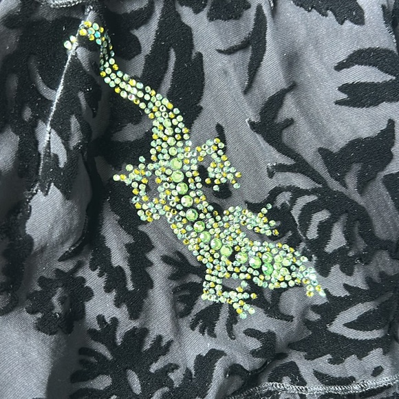 Blumarine velvet & silk stunning sexy dress with Swarovski crystals on it. EU 40 - Picture 6 of 10